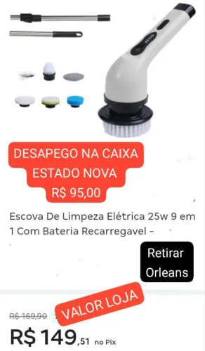 Escova Elétrica para Limpeza