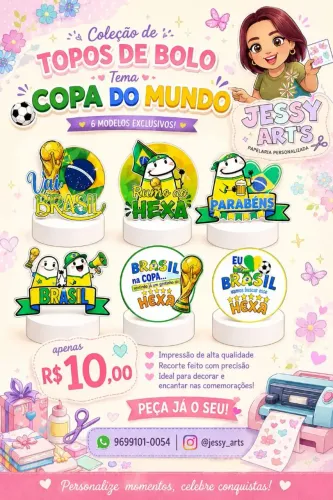 Topos de bolo da Copa do Mundo