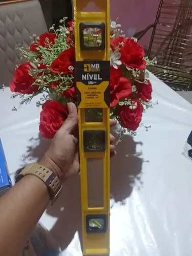 Nível de mão 50cm com 3 Bolhas de nivelamento de plástico 