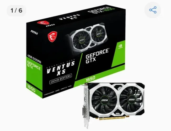 GTX 1650 MSI 4GB GDDR6, semi nova 3 meses, R$650