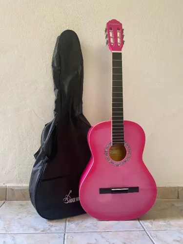 Violão Giannini Rosa Acústico (Com Capa Bag) - Ótimo Estado