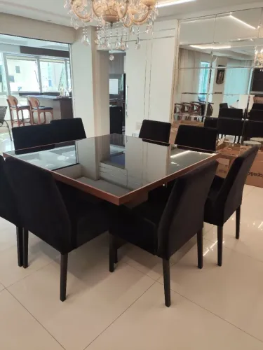 Linda Mesa jantar com 8 cadeiras