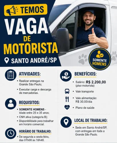 Vaga de Motorista