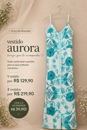 ? O vestido que toda mulher quer ter agora: leve, lindo e com entrega grátis!
