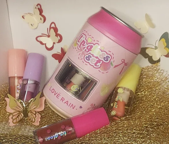 Kit Lip Gloss Soda Fruits Love Rain - Super Fofo e Completo! (Novo)