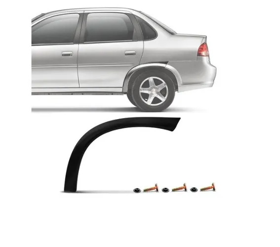Moldura Paralama acabamento alargador Friso Traseiro Corsa Sedan Classic 2011 2012 2013