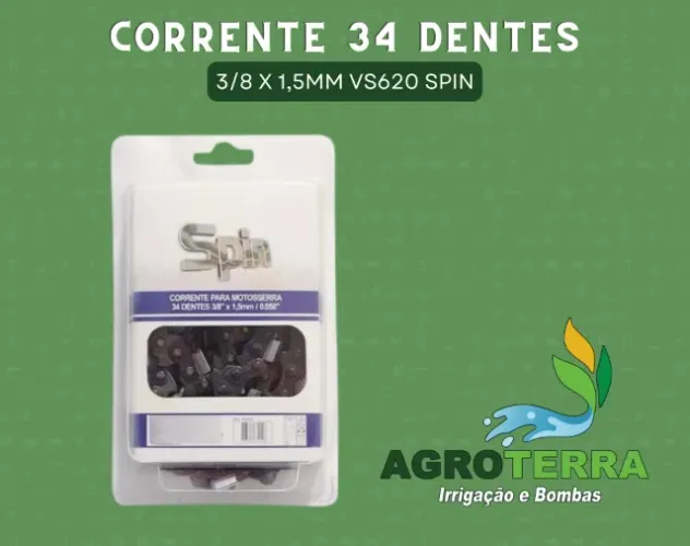 Corrente Para Motosserra 34 Dentes 