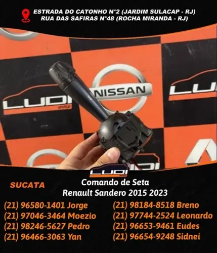 Comando de Seta Renault Sandero 2015 2023