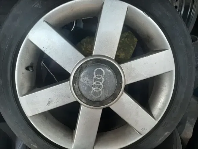 Roda aro 17 Audi S3 prata Vw golf 5x100 pneu 225 45 17 usado jogo