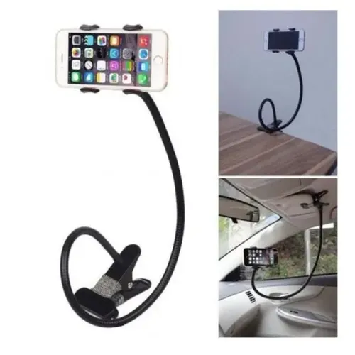 Suporte universal articulado com garra para celular mesa cama 360°