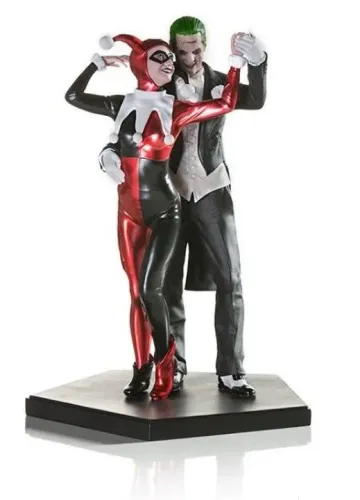 Estátua Harley Quinn & Coringa (The Joker) - Iron Studios