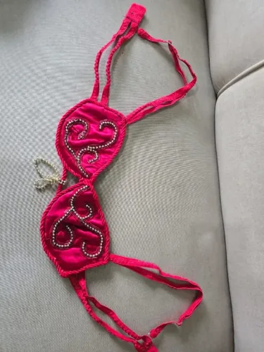 Conjunto Dança do Ventre Bordado à Mão Vermelho