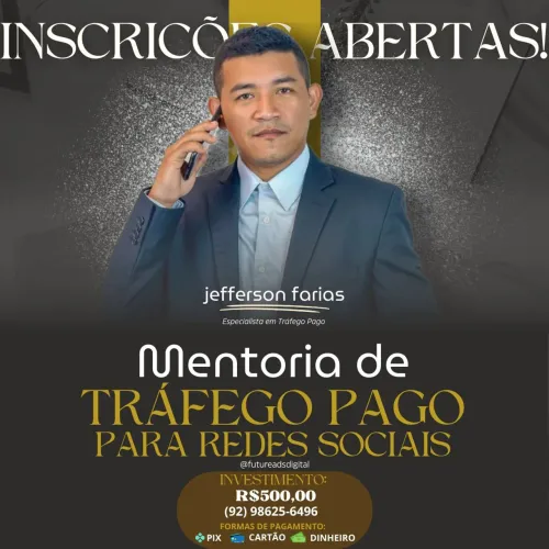 Mentoria de Tráfego Pago para Redes Sociais! Presencial em Manaus!
