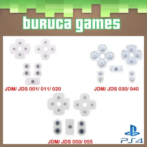 Kit de Borrachas Condutivas para reparo do controle de PS4