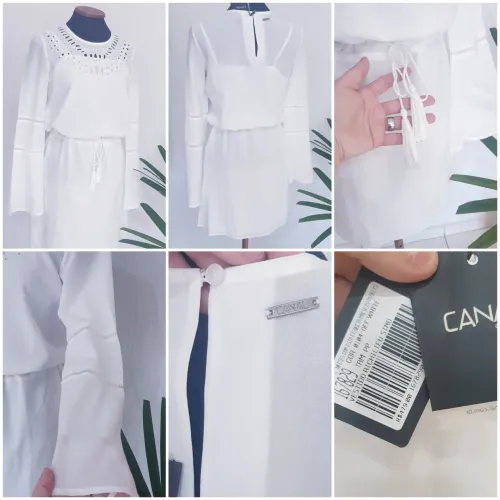 Vestido off white Canal - Novo