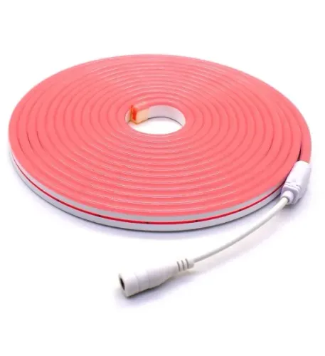 mangueira fita led de neon 2835-6 5m 12v pink xtrad
