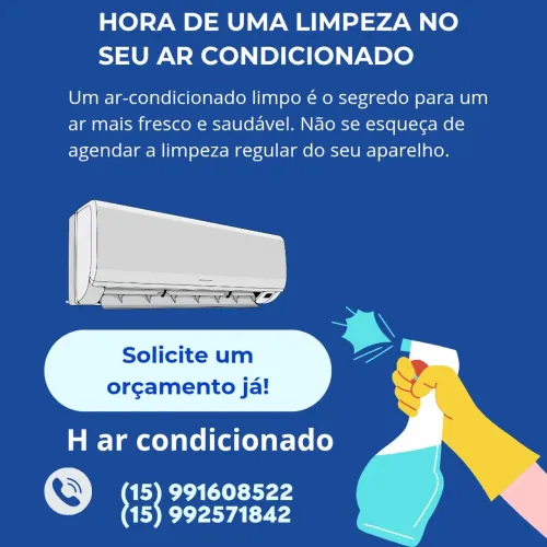 Limpeza e higienização de ar condicionado 