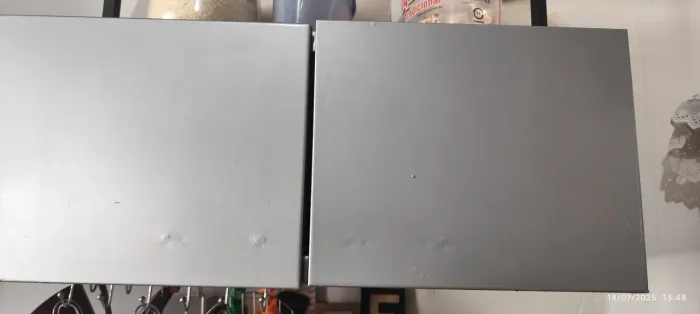 Armário de cozinha cinza