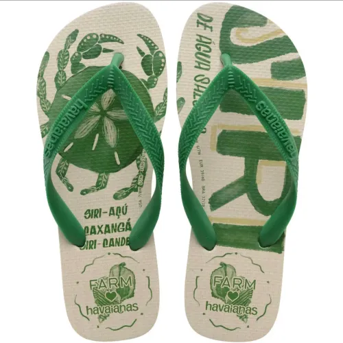 Chinelo Havaianas Farm Siri-Aqu - Verde