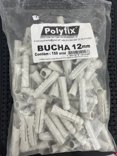 Buchas 12mm Polyfix - 150 unidades