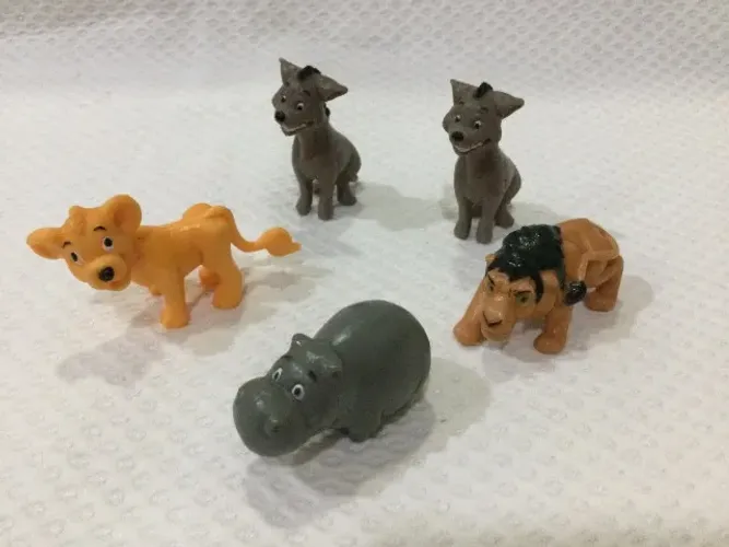 Miniaturas Kinder Ovo Animais Rei Leão Anos 90 Kit 5 Unidades