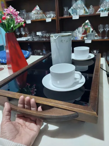 Bandeja térmica em madeira colonial 