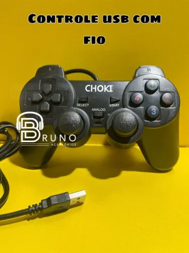 Controle usb com fio pra PC Notebook