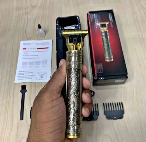 Máquina de cortar cabelo profissional com design de dragão