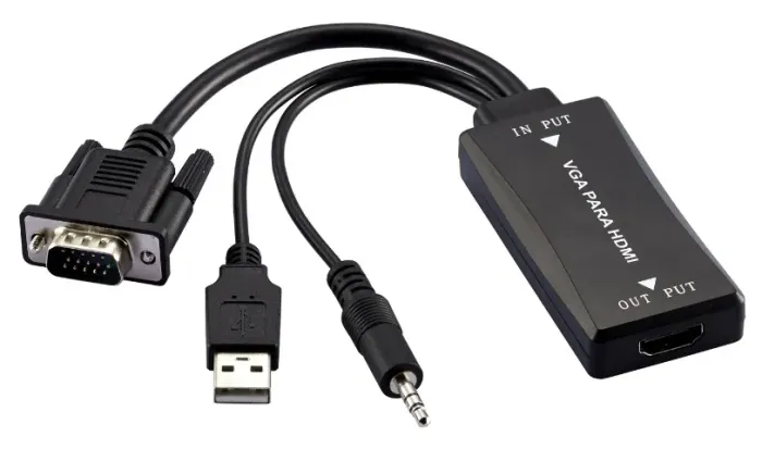 Conversor VGA M X Hdmi F com Áudio Multilaser WI280