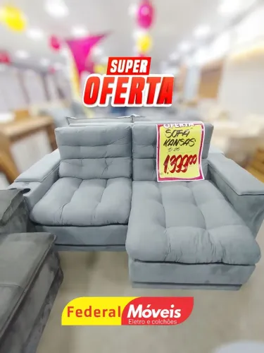 Sofá Retrátil e Reclinável 2,05m USB e Porta Copos Embutidos - Lançamento 