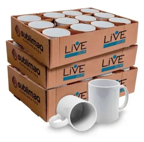 Caneca de Sublimação Live Premium Caixa 36 Unidades