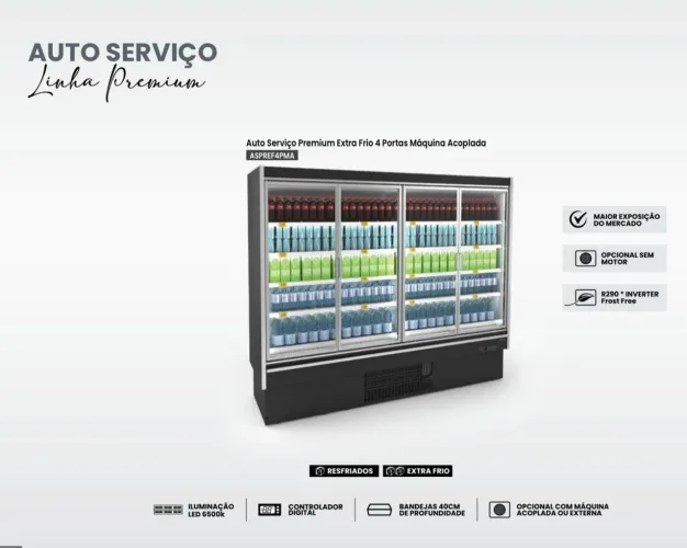 Balcão pra linha comercial e ilha de congelados 