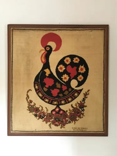 Tapeçaria antiga Galo de Barcelos.