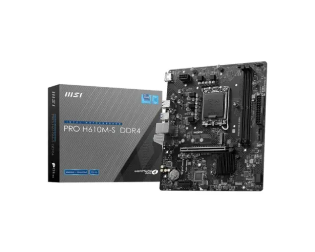 Placa Mãe MSI PRO H610M-S, LGA 1700, DDR4, mATX, M.2 NVMe, DisplayPort - 911-7E44-013