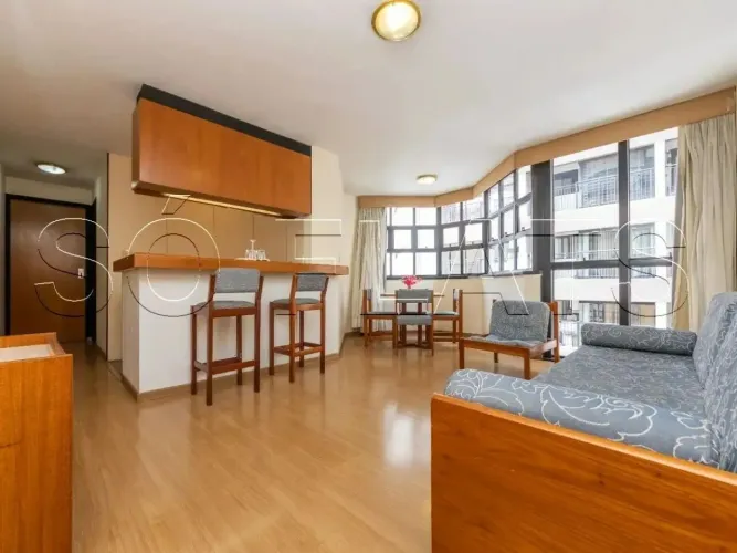 Flat Baden Baden disponível para venda com 49m², 01 dorm e 01 vaga de garagem