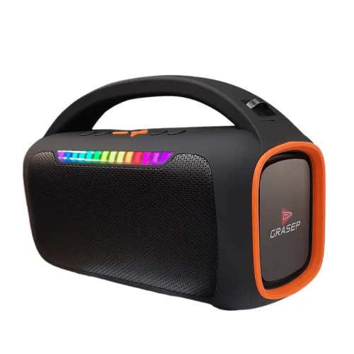 CAIXA DE SOM PORTÁTIL BLUETOOTH GRASEP C/ MICROFONE 30W DK005
