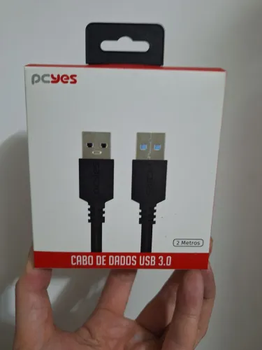Cabo De Dados Usb A 3.0 Macho Para Usb A 3.0 Macho 28awg Puro Cobre 2 Metros