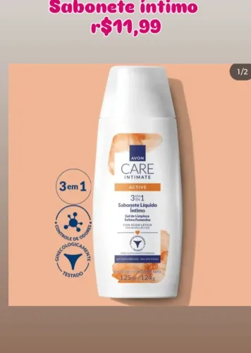 Sabonete Íntimo Avon Care 3 em 1