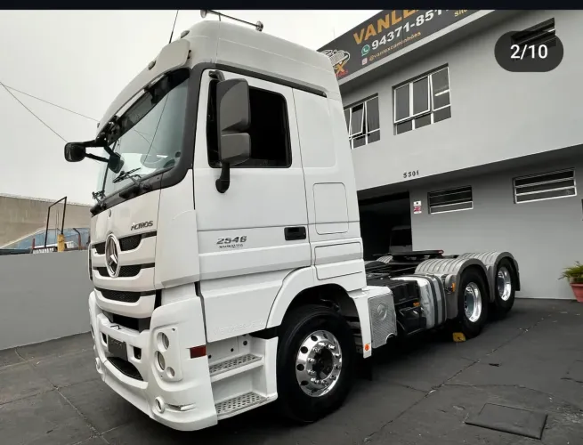 Mb actros 2546 2020 6x2 megaspace trucado top de linha rodas aluminio
