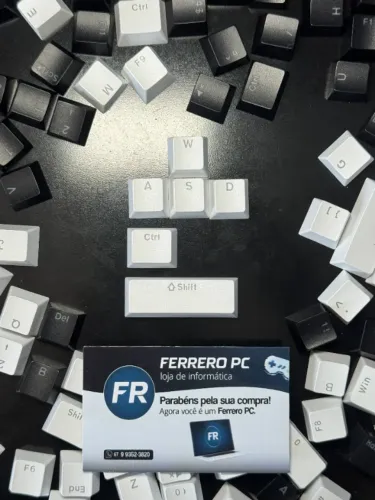 Kit De Teclas 104 Keycaps US Preto