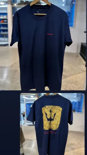 Camiseta Osklen Azul Marinho com Estampa