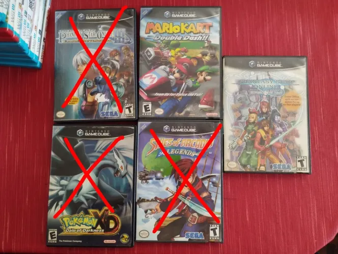 Mario Kart Double Dash e phantasy star on-line 1 e 2de Nintendo GameCube 
