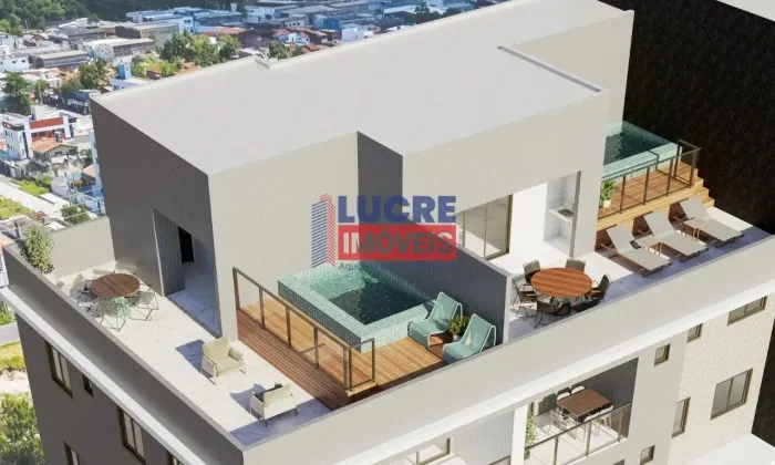 Apartamento tipo Cobertura com 158.56m² -3 dormitórios, sendo 2 suíte - Bessa João Pessoa 