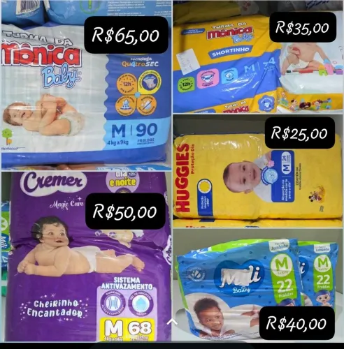 Fraldas tamanho M