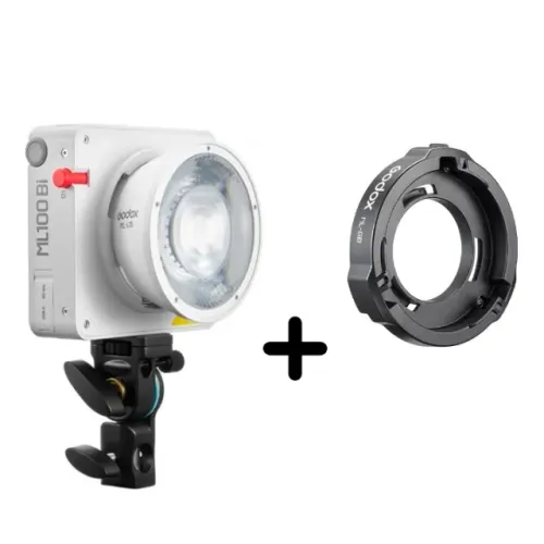 Iluminador Led Godox Ml100bi 100w Bicolor + Adaptador Bowens ML-GB - Novos, zeros