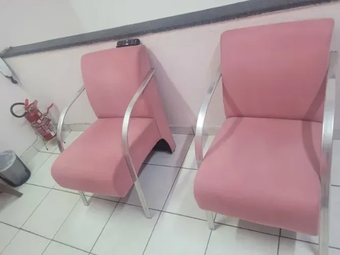 Poltronas de recepção para salão, clínica ou estética