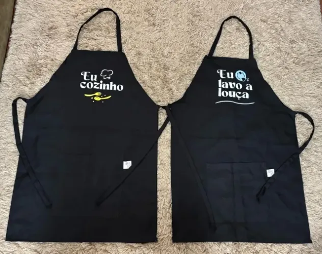 Kit de 2 Aventais de Cozinha/Churrasqueiro de Casal - NOVOS