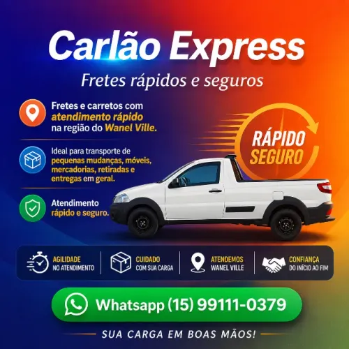 Fretes e carretos com atendimento rápido na região do Wanel Ville