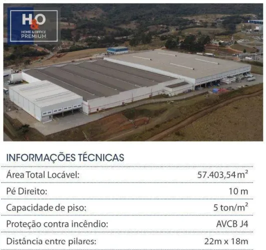 Excelente Condomínio de Galpão para Alugar, Total de 15.250 m² - Extrema/MG