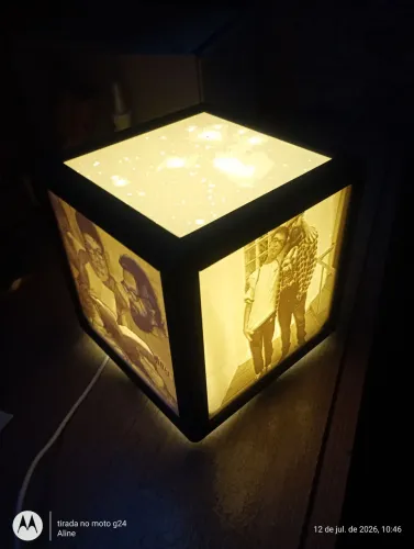 Luminária de led 3d feita sob encomenda personalizada para o dia dos pais
